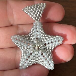 Austrian Pearl, Crystal and Seed Bead Starfish Pendant